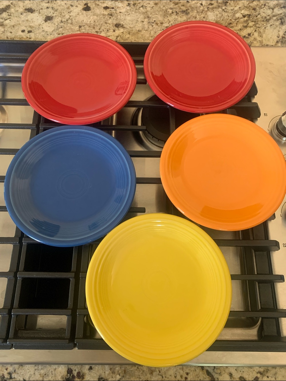 Fiestaware Fiesta Salad Desert 7.25” Plates Set of 5 in Assorted Colors